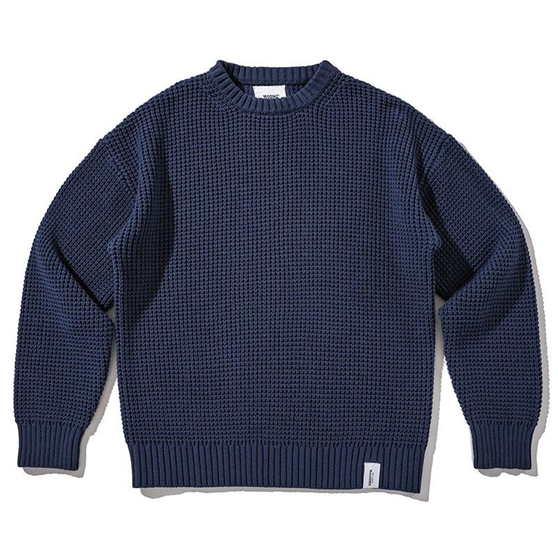 Ribbed Knit Sweater - Осень/зима модный тренд однотонный американский винтажный