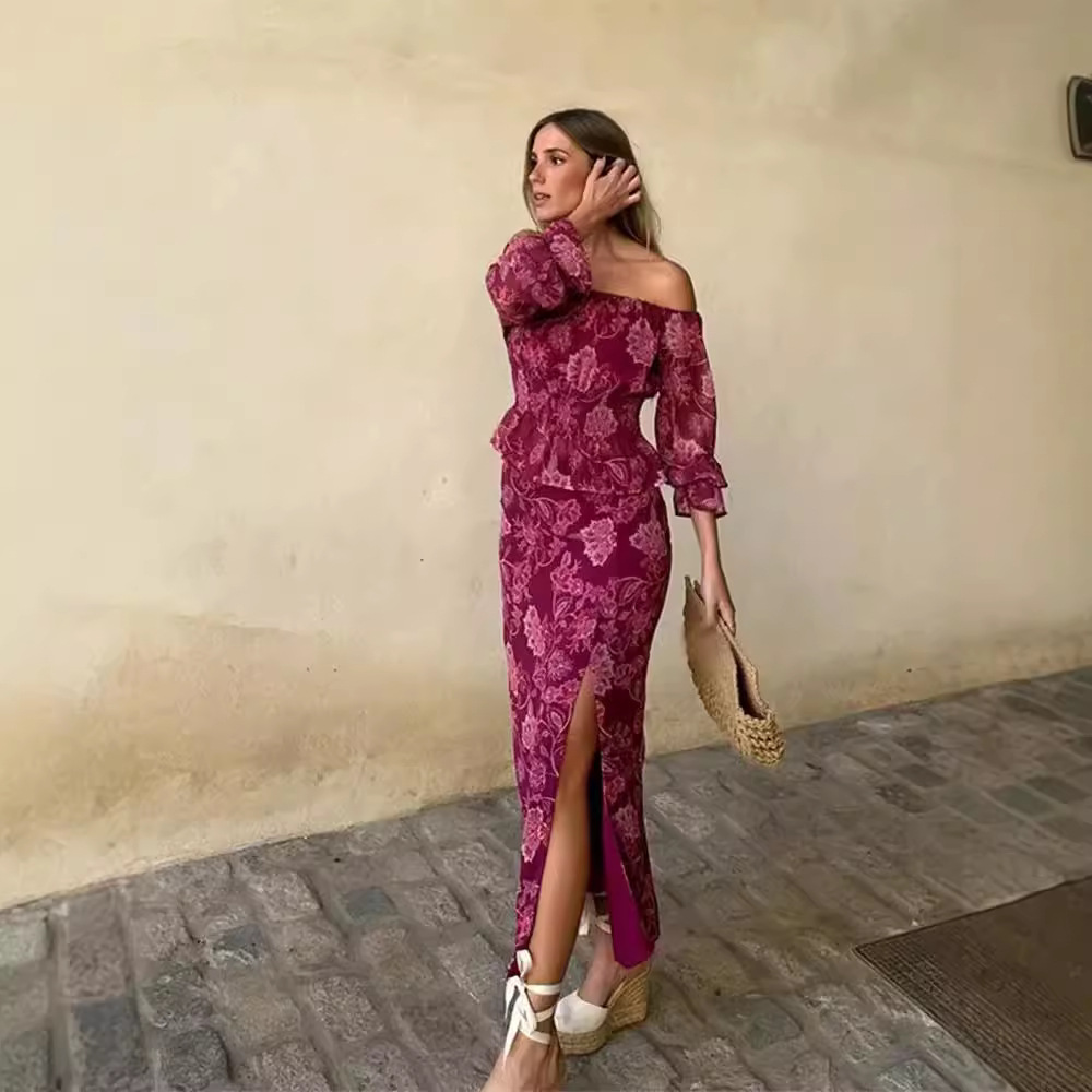 Fashion Women Picture - Женская модная рубашка с открытыми плечами