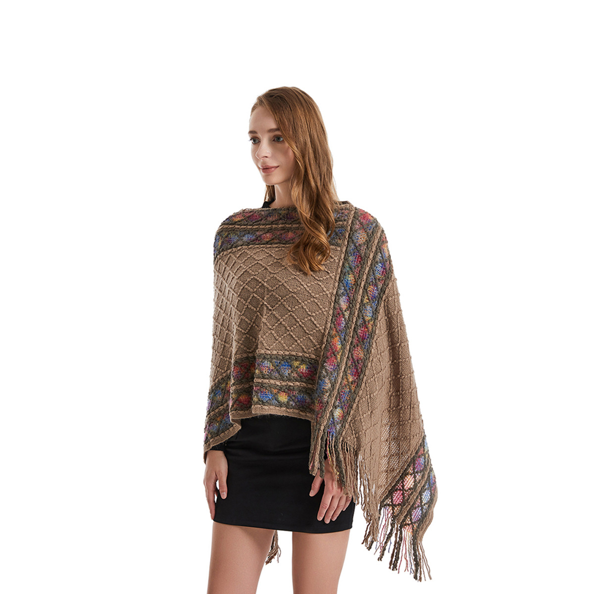 Women'S Fashion Poncho - Женское пончо на весну и осень,