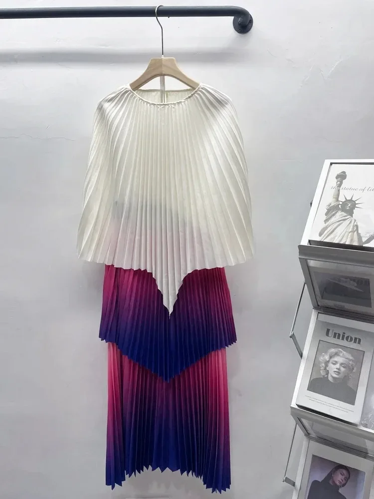 2024 Новый костюм Miyake с гра – обзор и цена Asymmetric Top Women