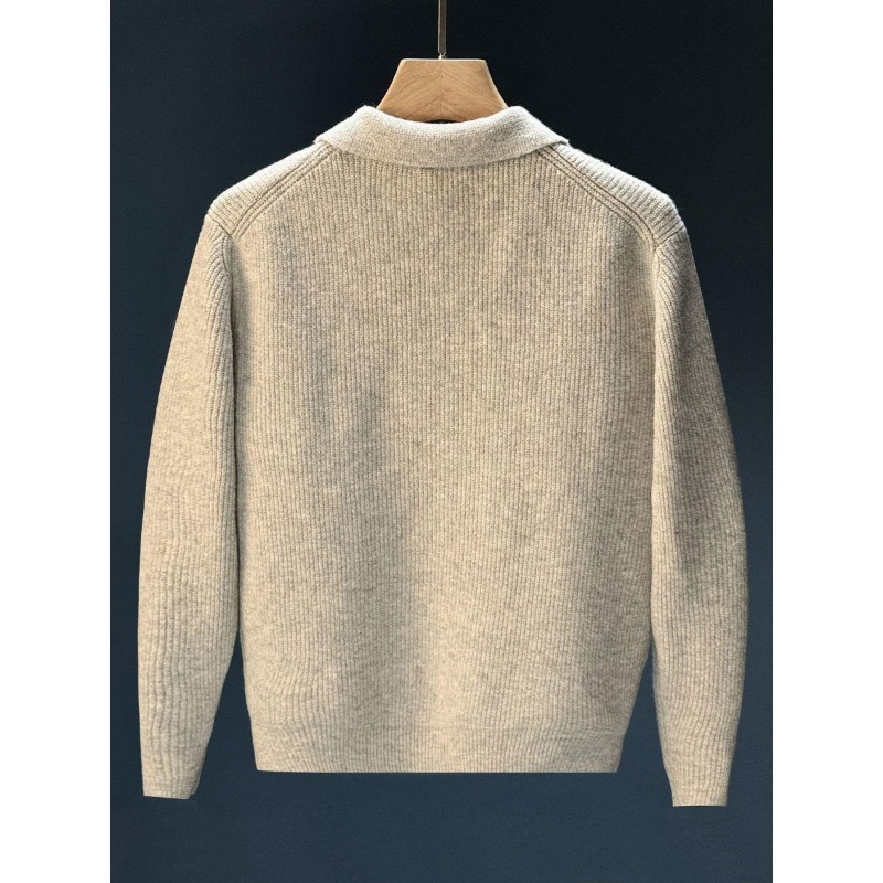 Мужской свитер с воротником-по – обзор и цена Ribbed Knit Sweater