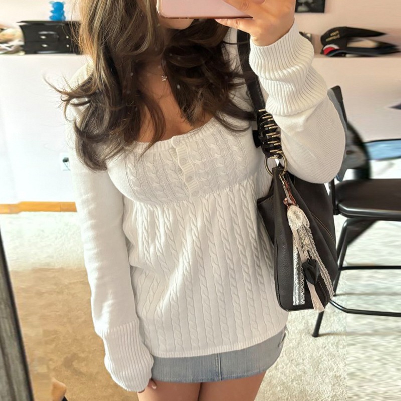 Tuularose белый вязаный пулове – обзор и цена Ribbed Knit Sweater