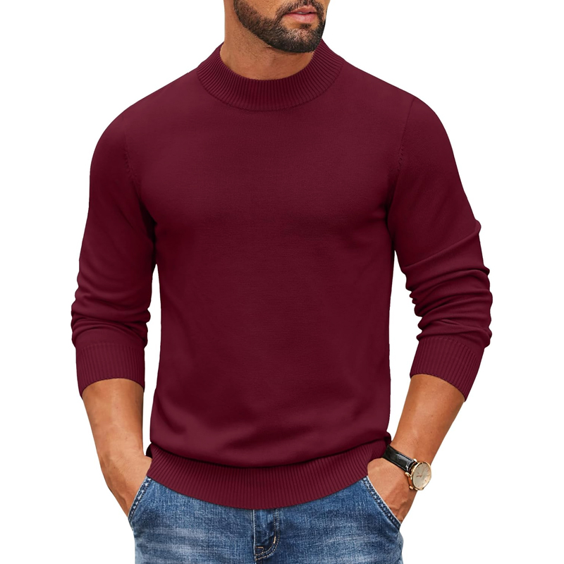 Мужской свитер-поло с воротник – обзор и цена Ribbed Knit Sweater