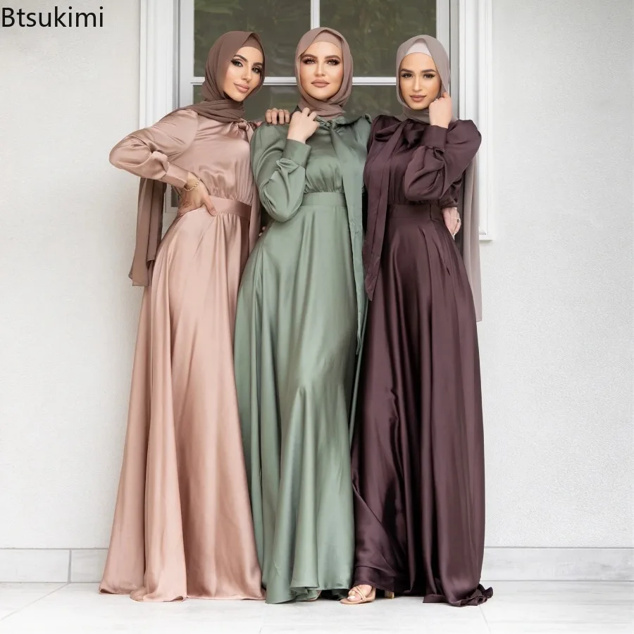 Элегантное атласное платье для – обзор и цена Turkey Women Fashion