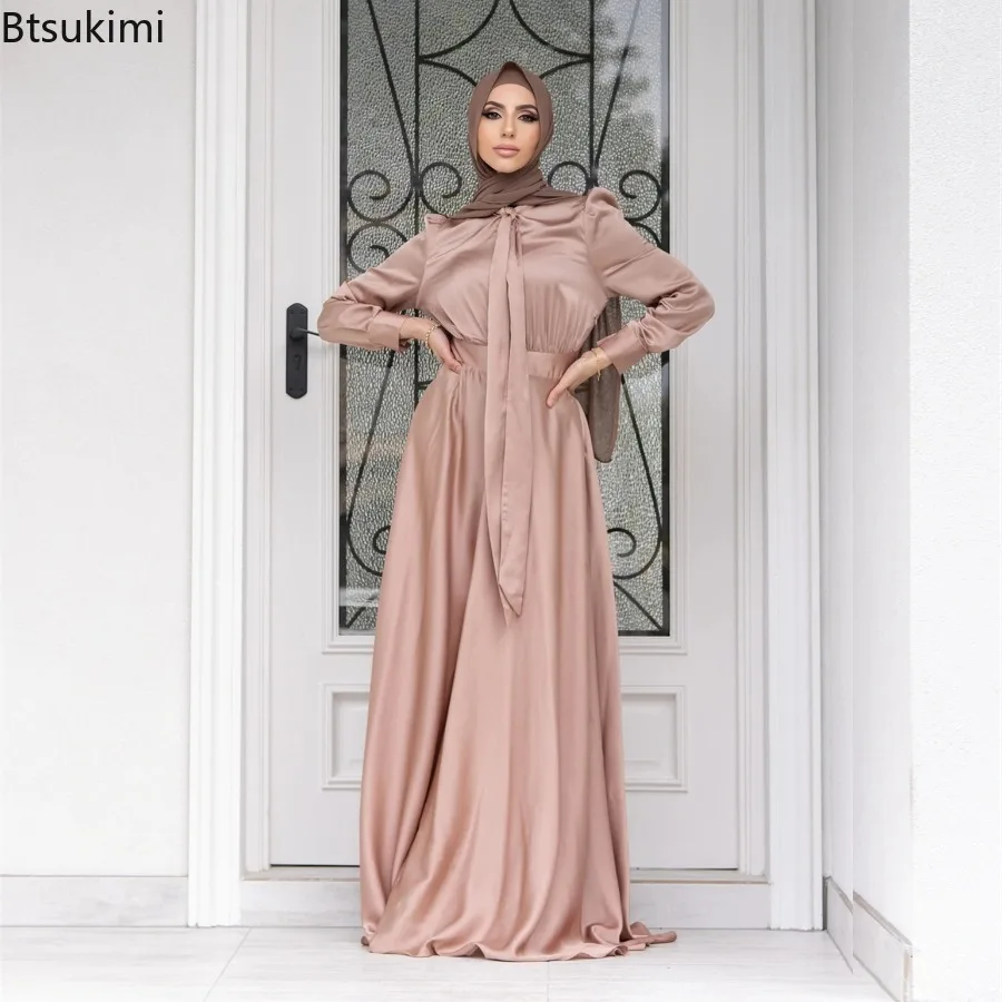 Элегантное атласное платье для – обзор и цена Turkey Women Fashion