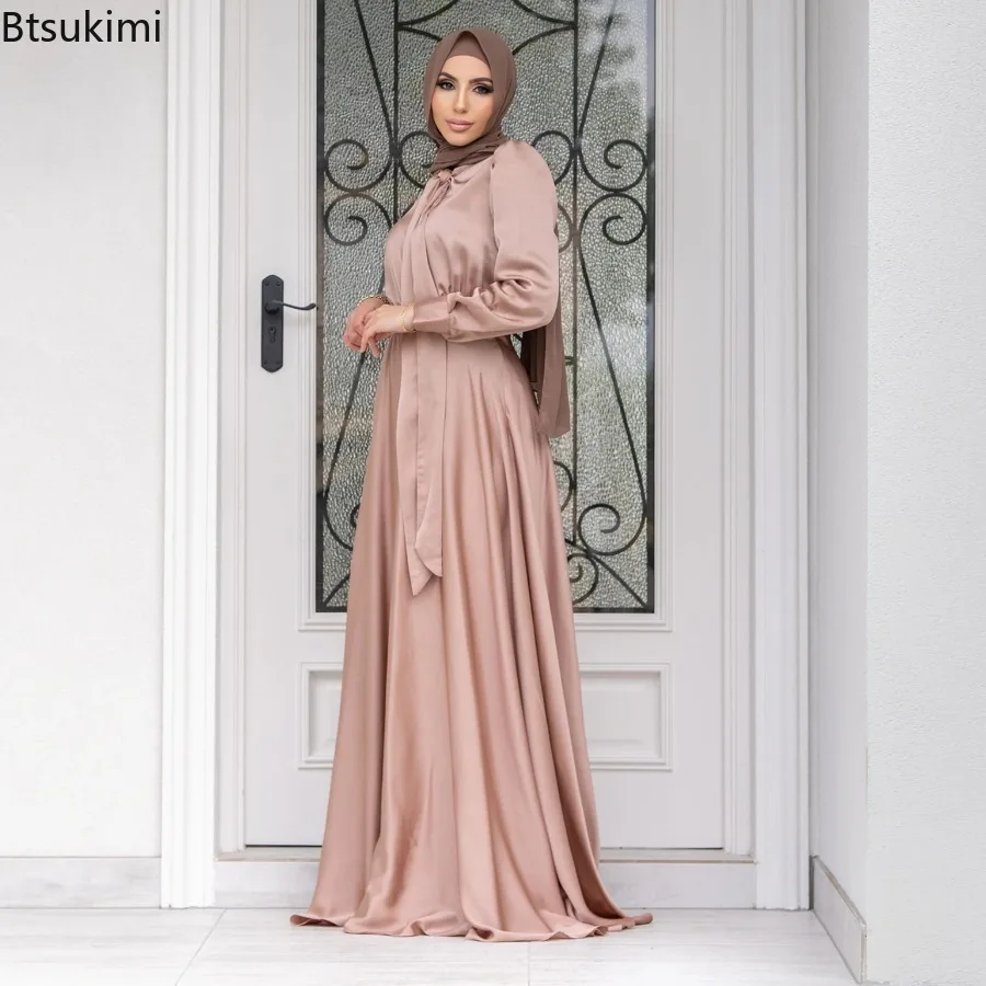 Элегантное атласное платье для – обзор и цена Turkey Women Fashion