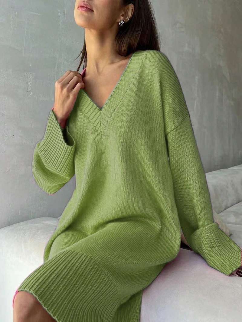 Женское платье-свитер больших  – обзор и цена Ribbed Knit Sweater